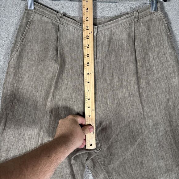 Vintage 1970s Brooks Brothers Trousers Women’s Size 14 Linen Knit Made in USA - Picture 7 of 13